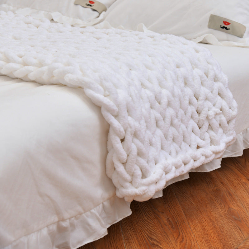 Knitted Yarn Sofa Cover Blanket