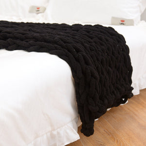 Knitted Yarn Sofa Cover Blanket
