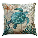 Turtle Printed Throw Pillow For Home Decor