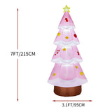 7.2FT Lighted Christmas Inflatable Decoration, Inflatable Christmas Tree, Funny Blow Up Yard Decorations With Built-in LED Lights For Holiday Party Front Yard Lawn Garden Decor