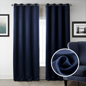 Dark Blue Bedroom Blackout  Curtains