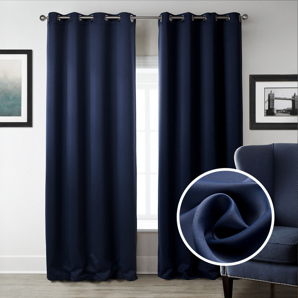 Dark Blue Bedroom Blackout  Curtains